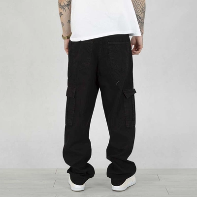 Spodnie I8 Denim Baggy Cargo BAG03 light grey jeasnowe