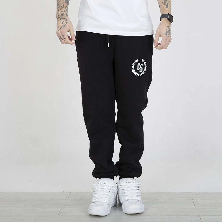 Spodnie dresowe Ciemna Strefa CS Laur czarne białe