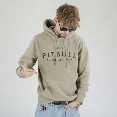 Bluza Pit Bull Hoodie Mt Fuji szara oliwka