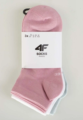 Skiety 4F F276 3-pak białe różowe niebieskie