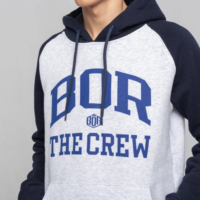 Bluza Hoodie Biuro Ochrony Rapu BOR THE CREW szaro-granatowa