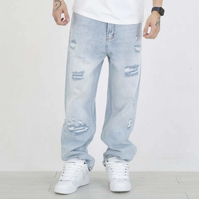 Spodnie Baggy I8 Denim BAG82 jasne niebieskie