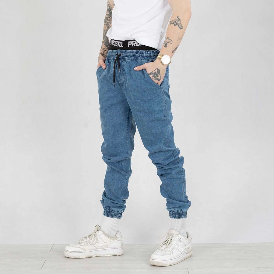 Spodnie Jogger Grube Lolo Dymek Back Blue medium jeans