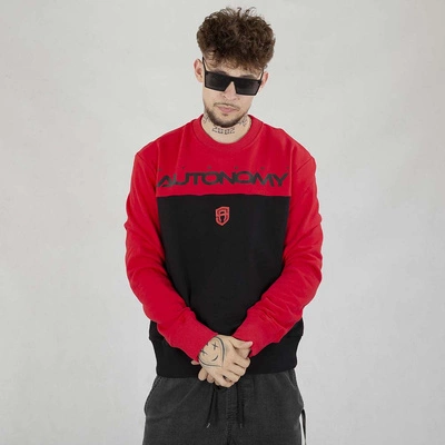 Bluza Crewneck Street Autonomy Tony czarno czerwona