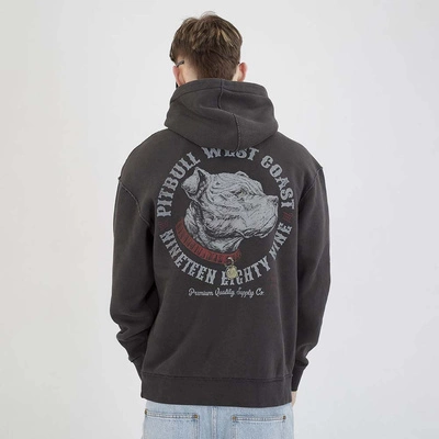 Bluza Pit Bull Hoodie Strenght & Respect sprana grafitowa