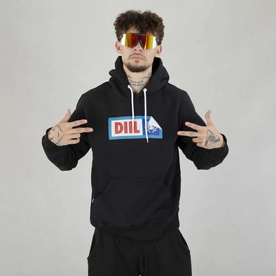 Bluza Hoodie Diil Sticker czarno biała