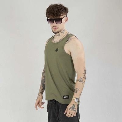 Tank Top Pit Bull Slim Fit Small Logo oliwkowy