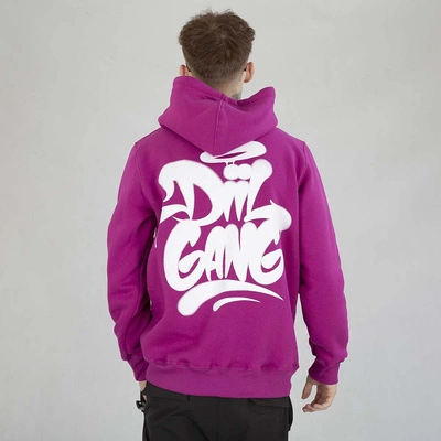 Bluza Hoodie Diil Tag Spray fioletowo biała