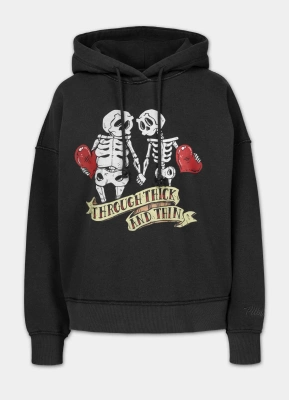 Bluza Pit Bull Hoodie Thick & Thin sprana grafitowa