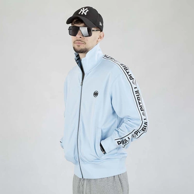 Bluza Pit Bull Crewneck Zip Tape Logo błękitna