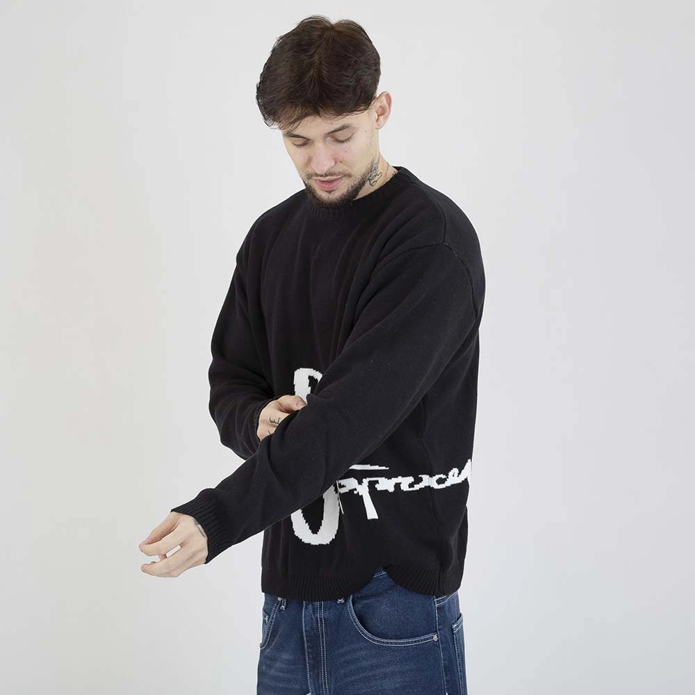 Sweter Stoprocent Tag Frontback czarny