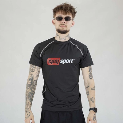 Koszulka Stoprocent Rashguard Ćpaj Sport Logo czarna
