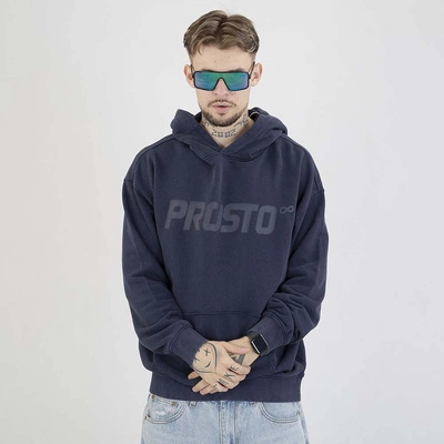 Bluza Prosto Hoodie Big Log sprana granatowa