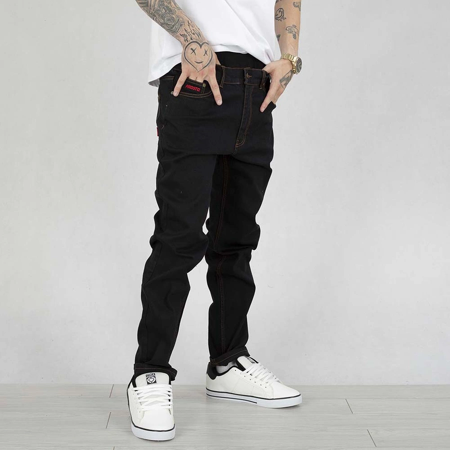 Spodnie Regular Prosto Pocklog black jeans