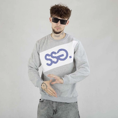 Bluza Crewneck Smoke Story Striped Logo Szary