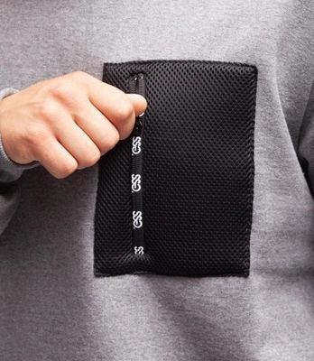 Smoke Story SOFT POCKET Bluza bez kaptura Szary/Czarny