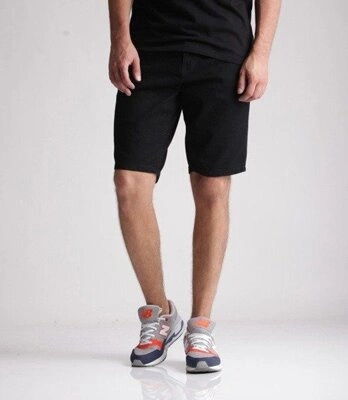 SmokeStory-Classic Krótkie Spodnie Chino Guzik Tkaninowe Czarne