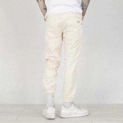 Spodnie Mass Jogger Pants Tapered Fit Signature 2.0 kremowe