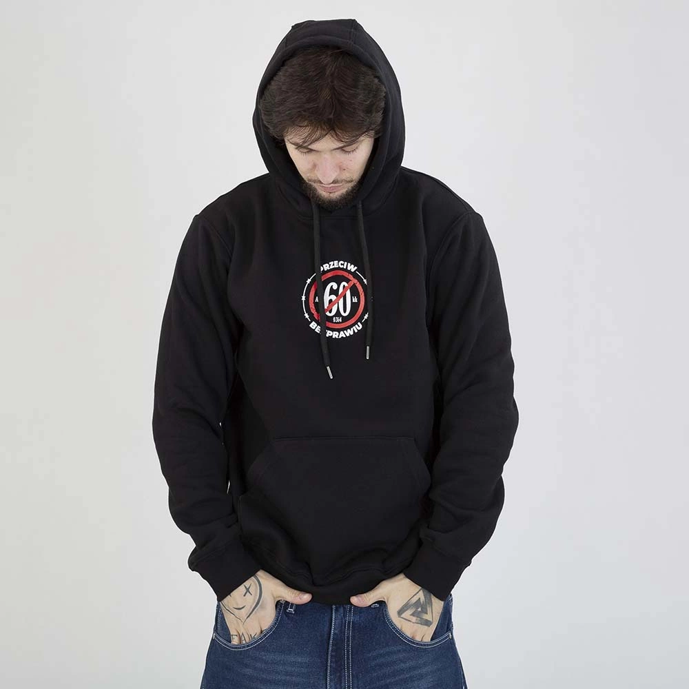 Bluza Hoodie Ciemna Strefa Statystyka czarna