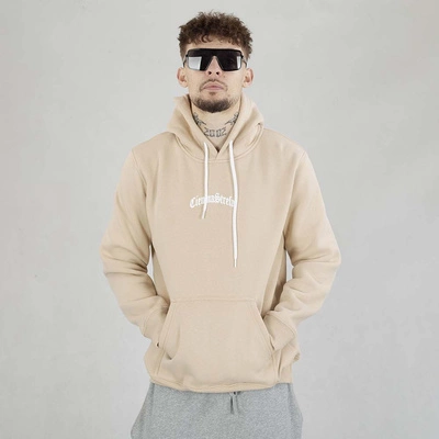 Bluza Hoodie Ciemna Strefa CS Gotyk Logo Back beżowa biała