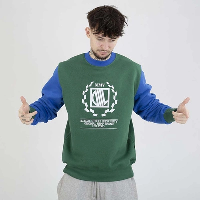 Bluza Diil Crewneck Double Laur zielona chabrowa