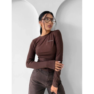 Bluzka Olavoga Sae brązowa