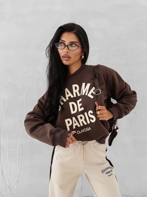 Bluza Olavoga Charme brązowa