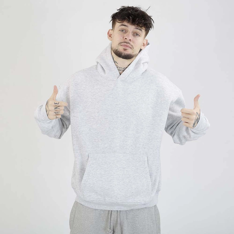 Bluza Jigga Wear Hoodie Baggy Written Tag szara