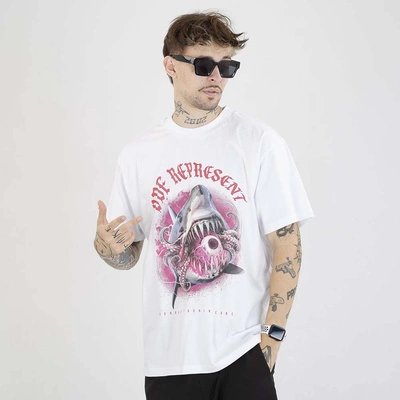 Koszulka Brain Dead Familia Shark biała