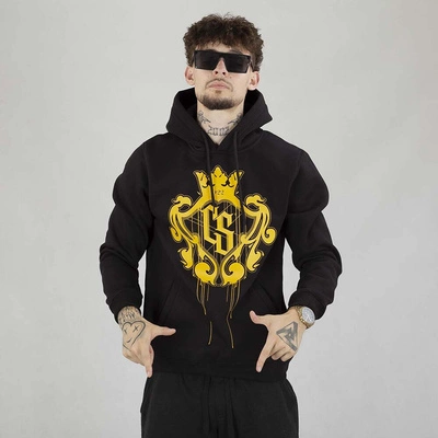 Bluza Hoodie Ciemna Strefa Duży Herb czarno żółta