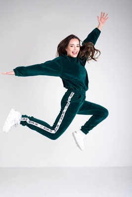 Dresy ATR Wear Welurowe ATR butelkowa zieleń