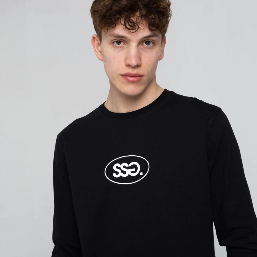 Longsleeve Smoke Story Oval Frame Basic Logo Czarny