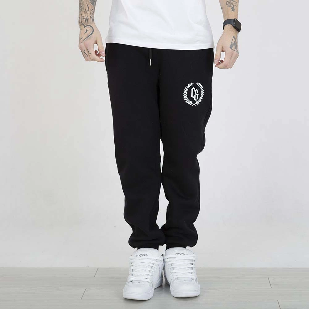 Spodnie dresowe Ciemna Strefa CS Laur czarne białe