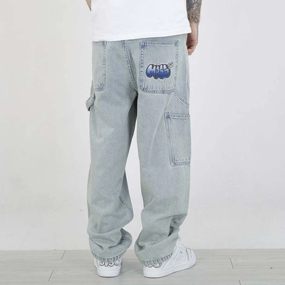 Spodnie Mass Jeans Extra Baggy Fit Wall jasne niebieskie