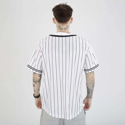 Koszulka Karl Kani Serif Pinstripe Baseball 6033361 white black