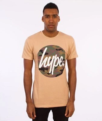 Hype-Camo Script T-Shirt Beżowy/Camo