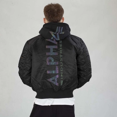 Kurtka Alpha Industries MA-1 ZH Back Print 128113 czarno kolorowa 