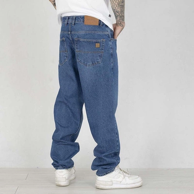 Spodnie Baggy Jigga Wear Jeans Patch blue