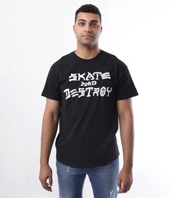 Thrasher-Skate And Destroy T-Shirt Czarny