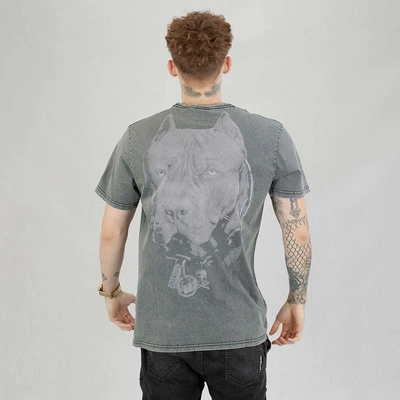 Koszulka T-shirt Pit Bull Denim Washed Born In 1989 grafitowa