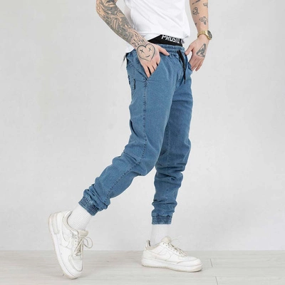 Spodnie Jogger Grube Lolo Dymek Back Blue medium jeans