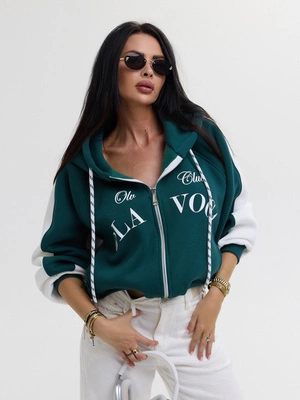 Bluza Olavoga Hoodie Zip Ashen Sky zielona