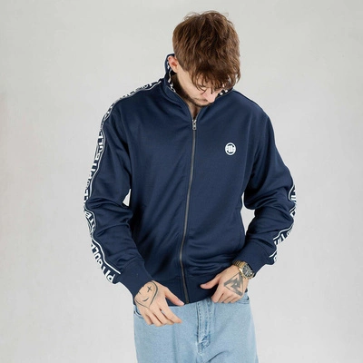 Bluza Pit Bull Crewneck Zip Tape Logo granatowa