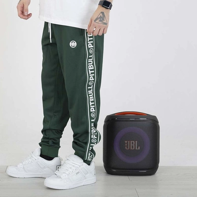 Spodnie dresowe Pit Bull Oldschool Tape Logo zielone