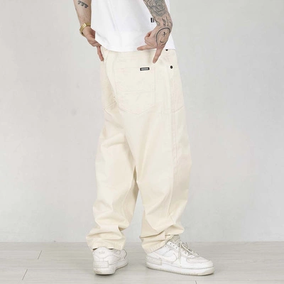 Spodnie Mass Pants Baggy Fit Slang kremowe