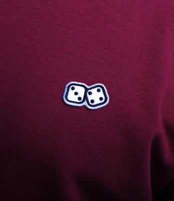 Lucky Dice Basic Dice Bluza bez kaptura Bordowy