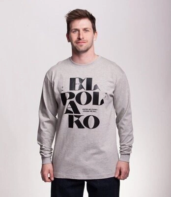 El Polako LETTERS Longsleeve Szary