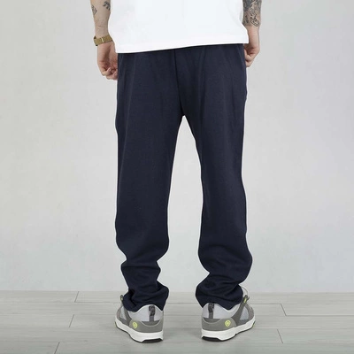 Spodnie Dresowe Grube Lolo Logo Dymek granatowe