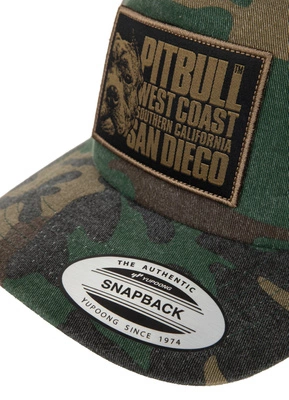 Snapback Czapka Pit Bull Mesh Blood Dog Camo Trucker moro