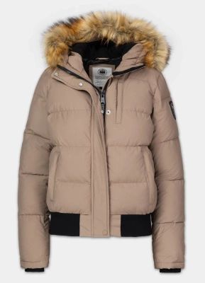 Kurtka Zimowa Pit Bull Azalea ciemna beżowa